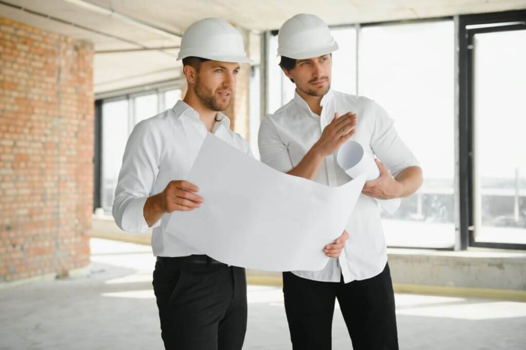 Two Specialists Inspect Commercial Industrial Bui