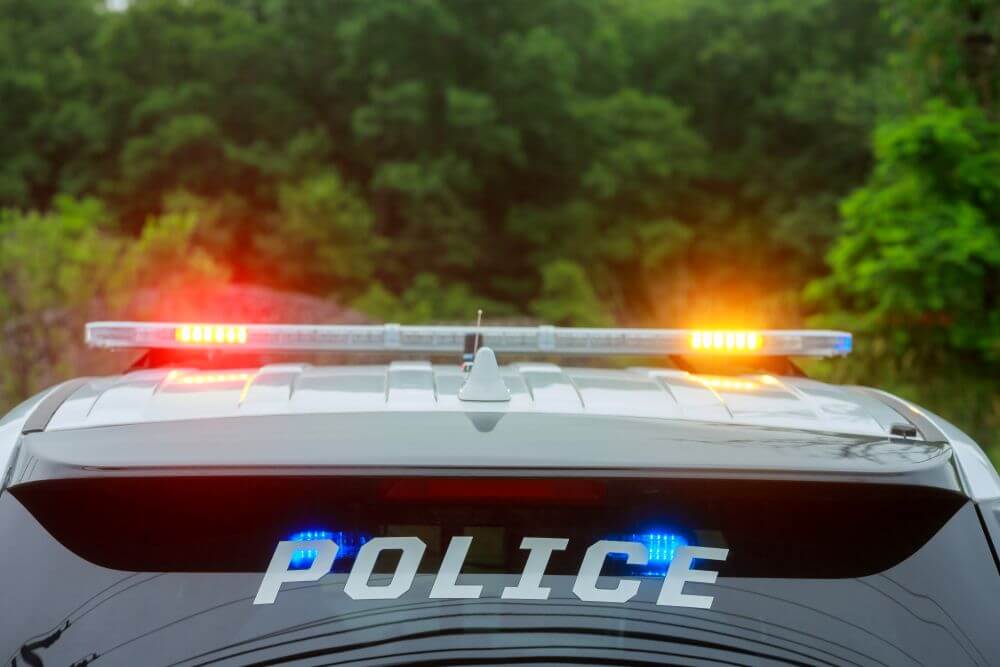 Flashing Lights Of The Police Car Into In The City 2026 01 09 10 49 43 Utc