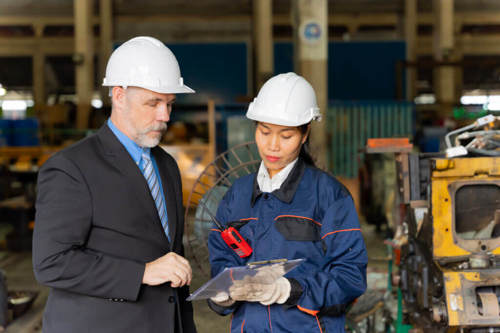 A Businessman Maintenance Work At An Old Factory